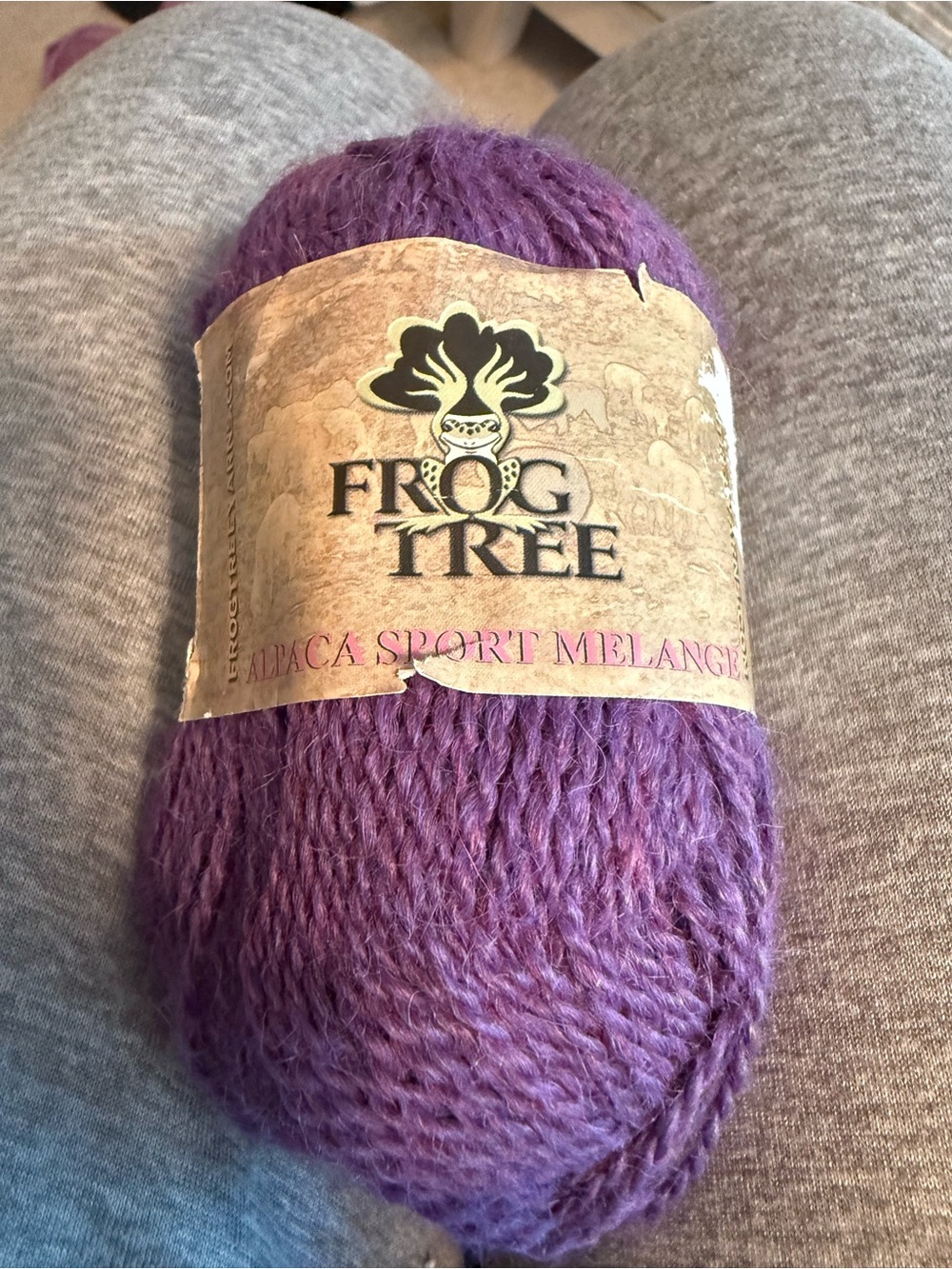 Yarn, Purple Alpaca Sport Melange Yarn - Soft Fiber Arts